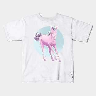 Pink little unicorn Kids T-Shirt